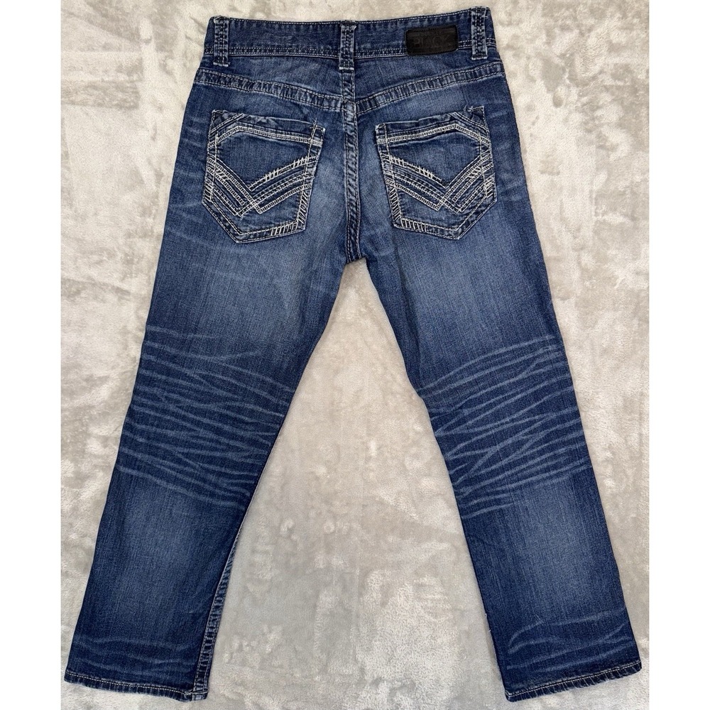 Buckle Black Men's Jeans 30X30 Slim Straight Low Rise Stretch Thick Stitch - Picture 10 of 16